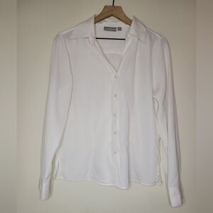 Croft & Barrow white long sleeve button down, medium